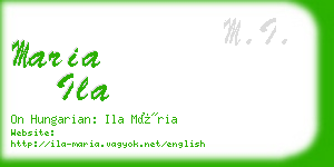 maria ila business card